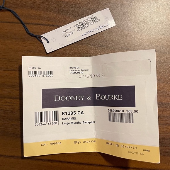 Dooney & Bourke Large Murphy Backpack Pebbled Caramel - Picture 6 of 6